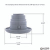 Jet Insert CMP Spa 3-1/2 In Twin Roto Smooth Scal Gray