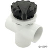 Diverter Valve WW 2" 3 Port Top Mount Scalloped Black