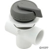 Diverter Valve WW 1" 3 Port Top Mount Vertical Gray