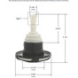 Jet Intl WW PolyStrmSwrl3-5/8"fdTwnRotoSS/DkGryLEDThd 229-4049L-DSGS