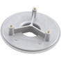 Wall Fitting 4" dia 1-7/8"hs 1-1/2"mpt Lt Gray