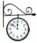 Dual sided hanging clock