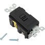 GFCI Leviton 20A SPST Deadfront Black