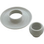2.5In Builder Jet Escutcheon & Eyeball (1 X 1 Plbg) White
