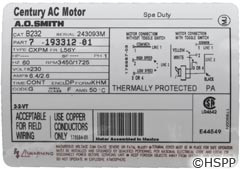 Pump WW Exec 1 Hp 230V 2-Spd 56Fr 2-1/2" X 2"