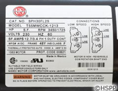 Pump WW Ex2 3 HP 230V 2-Spd 48Fr 2" OEM