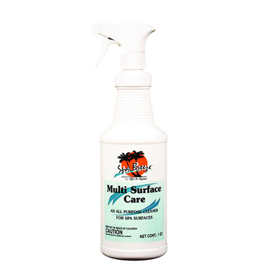Multi-Surface spray cleaning bottle for hot tub surfaces.