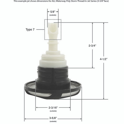 Jet Intl WW Poly StormSwirl3-5/8"fdMassSS/GryThd