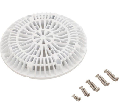 Main Drain Cover CMP Galaxy 8" White w/ Screw Kit 25507-100-000