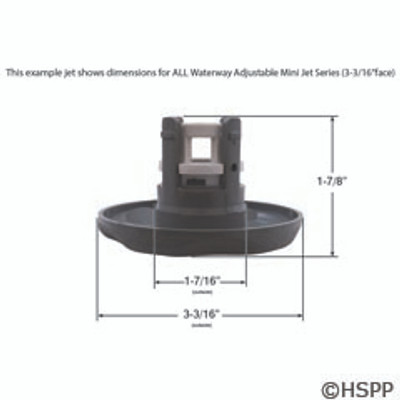 Jet Insert WW Mini 3-3/16 In Dir Textured Scal Gray