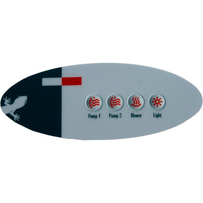 Overlay Gecko TSC-3 4 Button P1 P2 Bl Lt
