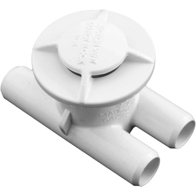 Spa Vent Vacuum Break Inlet 3/4" Smooth Barb White