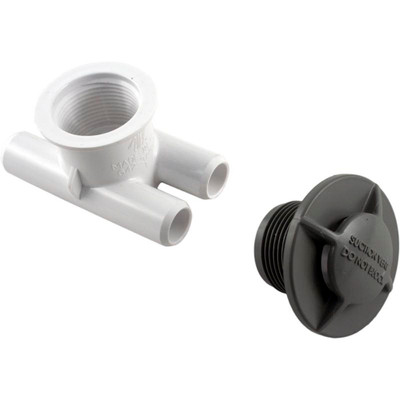 Spa Vent Vacuum Break Inlet 3/4" Smooth Barb Gray