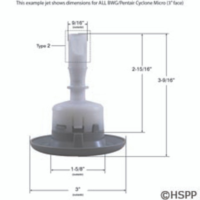 Jet Insert Balboa Pentair Cyclone Micro 3 In Roto Txt Scal Slvr