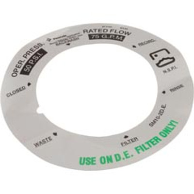 Decal Pentair Fits TM12/SM10 1-1/2" 271141