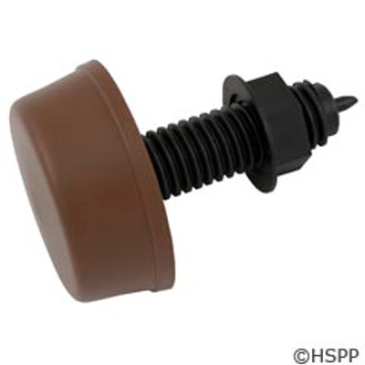 Air Button Herga Mushroom 13/16"Hs 2 In Thd Brown