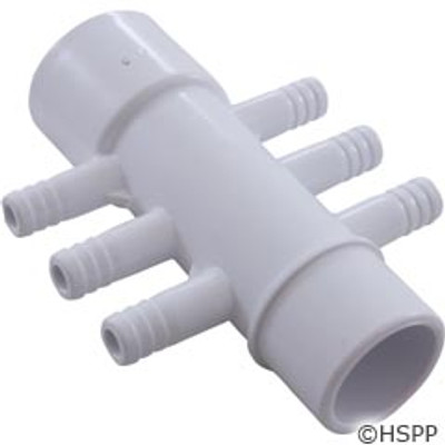 Manifold 3/8"B 6 Port Flow Thru 1"S X 1"Spg