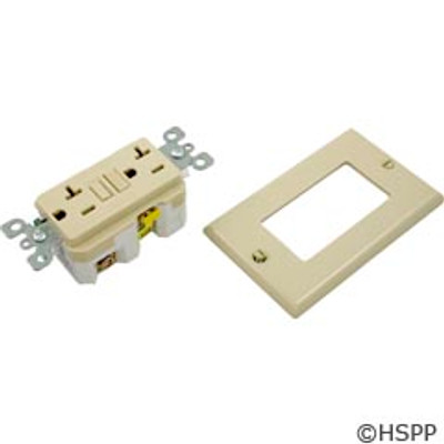 GFCI Leviton 20A SPST Plugface Ivory