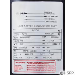 Pump WW Hi-Flo 1 Hp 115V 2-Spd 48Fr 2"