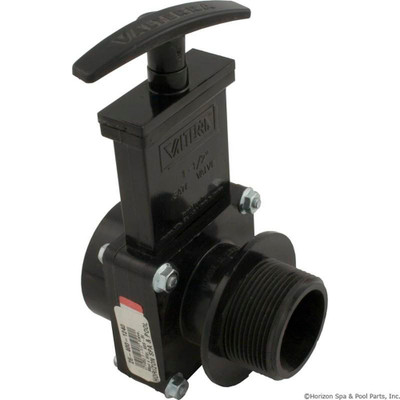 Gate Valve 3 pc Valterra 1-1/2"s x 1-1/2"mpt 45psiBlack