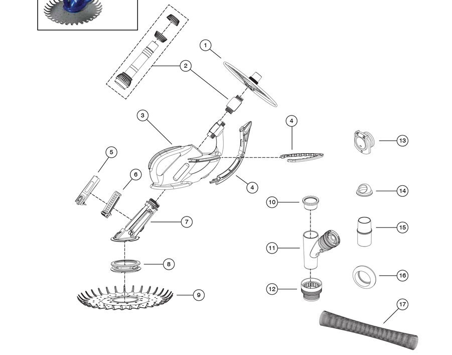 parts for pentair kreepy krawler