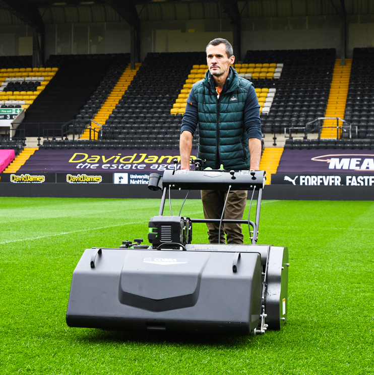 Stadium 34 mower close-up