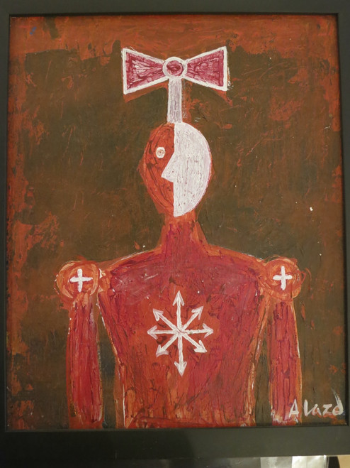 Alazo - Alejandro Lazo #6018.  Untitled, 2012. Oil on posterboard. 13 x 10.5 inches