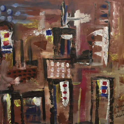 Ernesto Ibañez  #5135.  "Recuerdos de mi Habana," 2009. Oil on canvas. 17 x 20 inches.