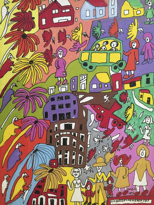 Isabel de las Mercedes, Untitled, 1995. Acrylic, pen/poster board. 15”x 11” #1247