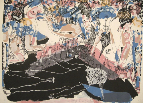 Zaida Del Rio,   "El rayo," 1988. Serigraph, P/A. 19.75" x 27.5"   #1784.