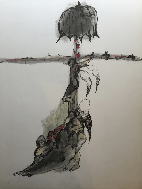 Olympia Ortiz #1366. Untitled, 1997. Ink and pencil on paper. 27.5 x 19.5 inches