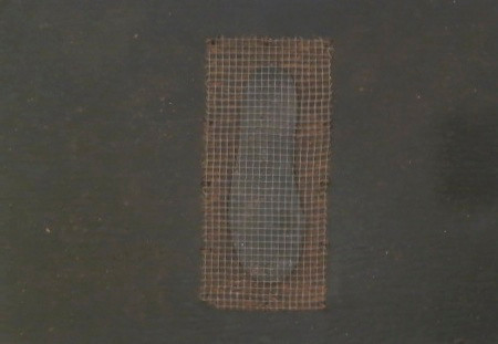 Mederox (José Mederos Sigler) #7012. Untitled, 1996. Mixed media/ ashalt and wire. 20 x 14 inches.