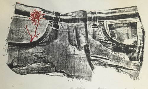 Chapur (Susana Soria Chapur),                                         "Años despues,"  2015. Collagraph, P/A.                                12” x 19.5”                   #6176