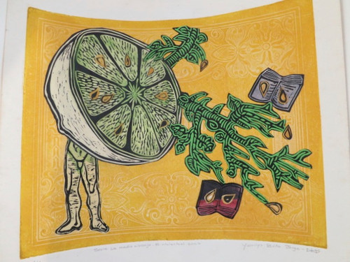 Brito (Yamilys Brito Jorge),                                                           " La media naranja," 2007. Collage print.                               15.5” x 17.5”         #6059