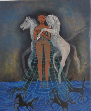 Alicia Leal,   Untitled, 2009. Acrylic on canvas. 18" x 15"  #5061