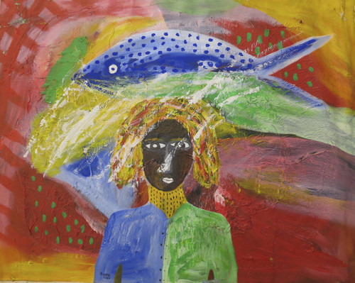 Jorge Rivera #6419. "Belleza guajiras," 2000. Acrylic on canvas. 24 x 30 inches.
