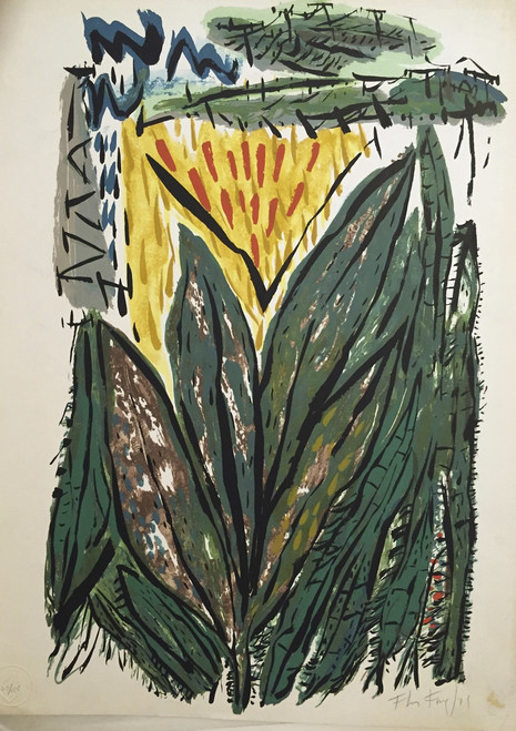 Flora Fong, Untitled,1985. Serigraph, edition 63/125.   27.5" x 20"   #344