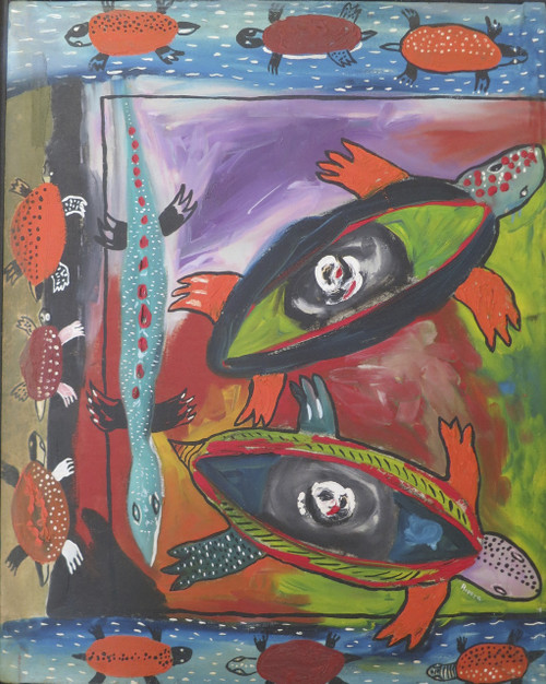 Jorge Rivera, "Caballero con sombrero," 1998. Oil on canvas. 46" × 37". #1576