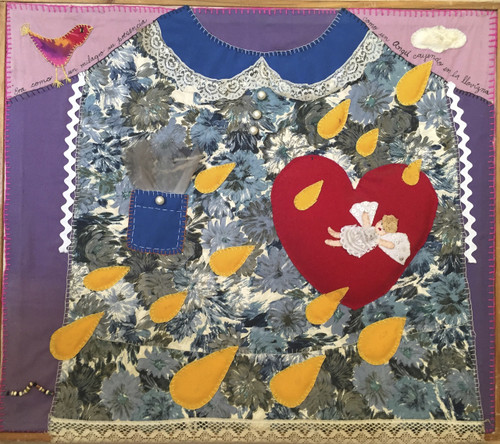 Alejandrina Cué, Untitled, N.D. Mixed Media: fabric and patchwork on cloth.                                                           23” X 26.5”                                         #1900