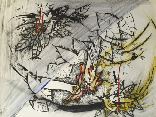 Ivan Arocha #5256B. Untitled, 1996. Colored ink on paper. 20.5 x 24 inches.