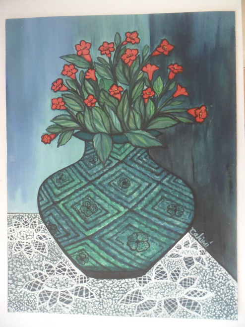 Tahini,  "Mi rincón favorito," N.D. Oil on paper.        18.75” x 14.25”         #5371