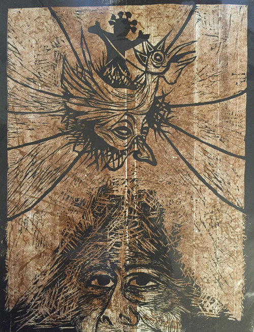 Joel Aguilera Tamayo  #3355. "Gauloserie," 2000. Serigraph print edition 4 of 6. 26.5 x 21.25 inches.