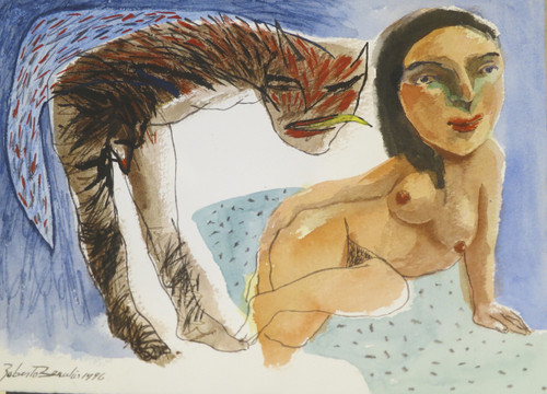 Roberto Braulio González, Untitled, 1996. Watercolor on paper. 10" × 13.75". #3736 (SL)