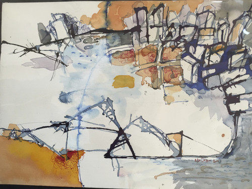 Julio Mendoza #6155. Untitled, 2001. Watercolor on paper. 10 x 14 inches
