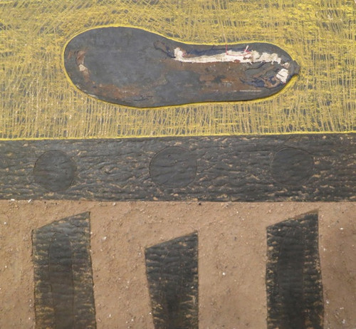 Mederox (José Mederos Sigler) #3274. Untitled, 1996. Mixed media/ asphalt on cardoard. 14.5" x 16." 