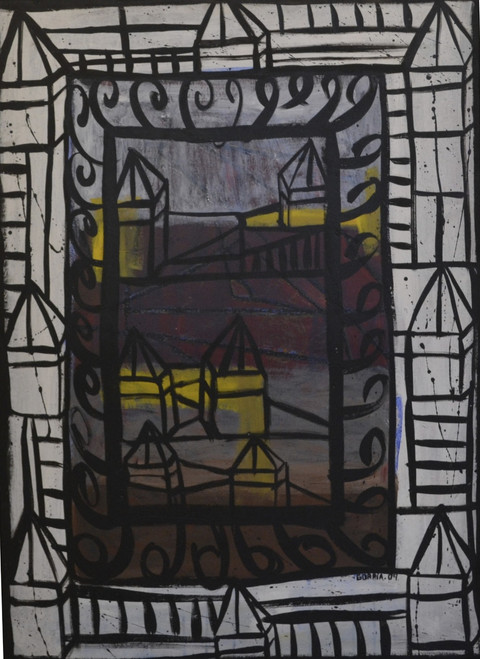 Gorria (Jorge Perugorría Rodríguez) #4857 . Untitled, N.D. Oil on wood. 55 x 80 inches