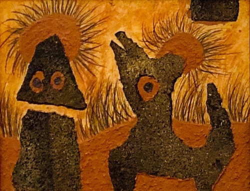 Mederox (José Mederos Sigler), Untitled, 2009. Mixed media on asbestos tile.  #7084B