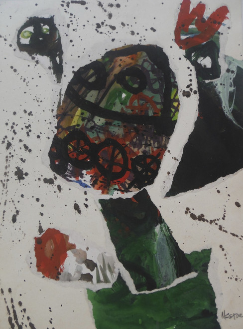 Nestor Vega #175. Untitled, 1999. Mixed media collage. 18 x 13.5 inches.