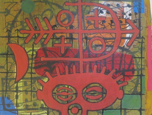 Mederox (José Mederos Sigler),  Untitled, 2014. Mixed media: collage, ink and acrylic on cardboard.                  19” x 23”                     #8098