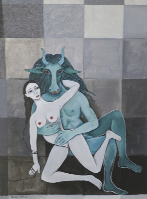 Alicia Leal, Untitled, 2009. Acrylic on board, 16" x 12.5". #4903 (SL).